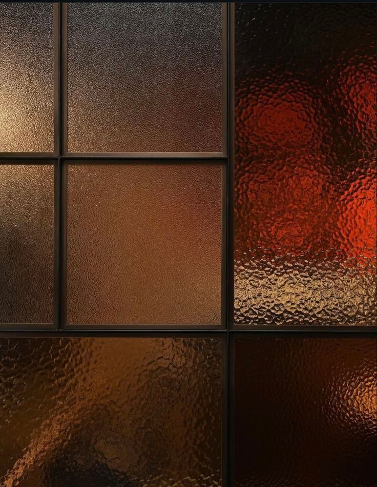 Textured amber glass panels
